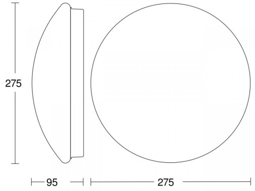 Steinel Innenleuchte RS 16 L, Wandleuchte, Deckenleuchte, 360° Bewegungsmelder, 3-8 m Reichweite,E 27, Max. 60 Watt Standard Sensor, E27 Fassung, Glashaube 7380